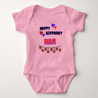 März Birthday Baby Bodysuit Baby Strampler