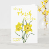 März Birthday Daffodil Birth Blume Karte (Gelbe Blume)