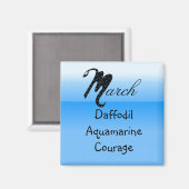 März Birthday Magnet (Vorderseite/Rückseite)