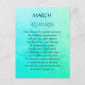 März Birthstone Aquamarine Design Postkarte (Vorderseite)