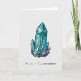 März Birthstone Aquamarine Happy Birthday Card Karte
