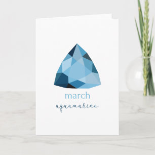 März Birthstone Aquamarine Karte