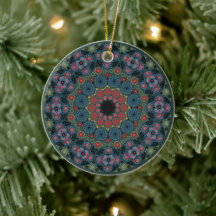 März Birthstone Bloodstone Mandala Ornament