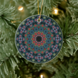 März Birthstone Bloodstone Mandala Ornament