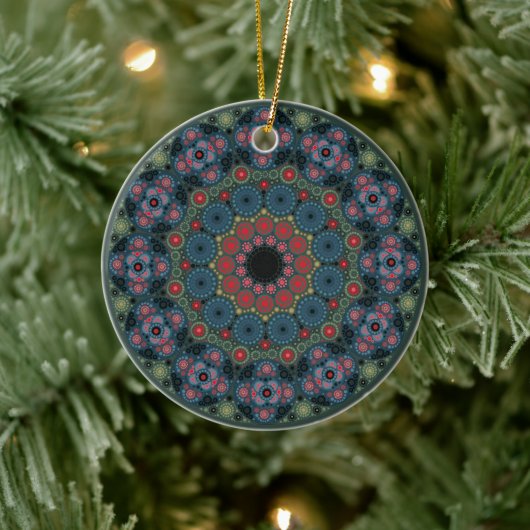März Birthstone Bloodstone Mandala Ornament (Baum)