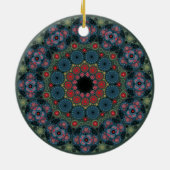 März Birthstone Bloodstone Mandala Ornament (Hinten)