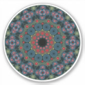 März Birthstone Bloodstone Mandala Sticker (Vorderseite)