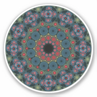 März Birthstone Bloodstone Mandala Sticker