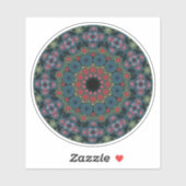 März Birthstone Bloodstone Mandala Sticker (Blatt)