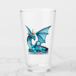 März Birthstone Drache: Aquamarine Glas