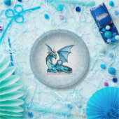 März Birthstone Drache: Aquamarine Pappteller (Party)