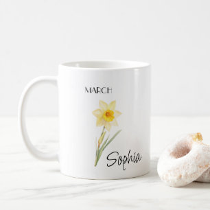 März Blume Personalisiert Kaffeetasse