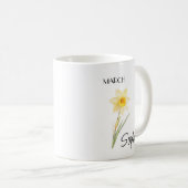 März Blume Personalisiert Kaffeetasse (VorderseiteRechts)