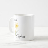 März Blume Personalisiert Kaffeetasse (Vorderseite Links)
