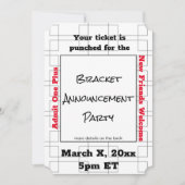 März Bracket Basketball Ankündigung Party (Vorderseite)