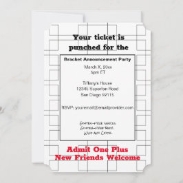 März Bracket Basketball Ankündigung Party