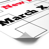 März Bracket Basketball Ankündigung Party Poster (Ecke)