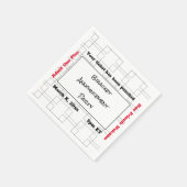 März Bracket Basketball Ankündigung Party Serviette (Ecke)