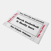 März-Bracket Basketball Party Doormat Fußmatte (Schrägansicht)