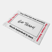 März-Bracket Basketball-Party Fußmatte (Schrägansicht)