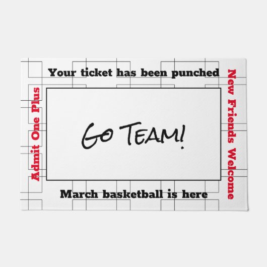 März-Bracket Basketball-Party Fußmatte (Vorderseite)