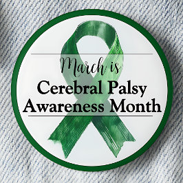 März Cerebral Palsy Sensibilisierungsmonat Button