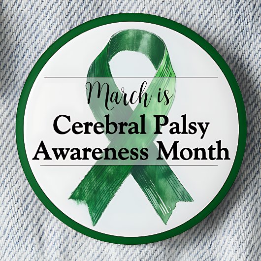März Cerebral Palsy Sensibilisierungsmonat Button