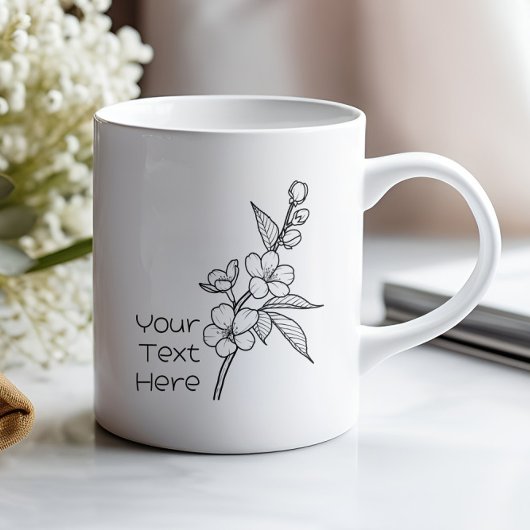 März Cherry Blossom Schwarzer Minimalwert Fügen Si Kaffeetasse