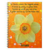 März Daffodil Birth Blume SpiralNotebook Notizblock (Vorderseite)