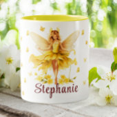 März Daffodil Birth Month Blume Fairy Zweifarbige Tasse