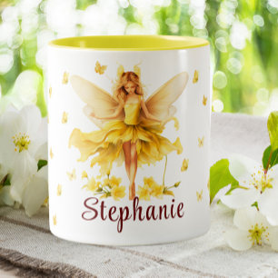 März Daffodil Birth Month Blume Fairy Zweifarbige Tasse