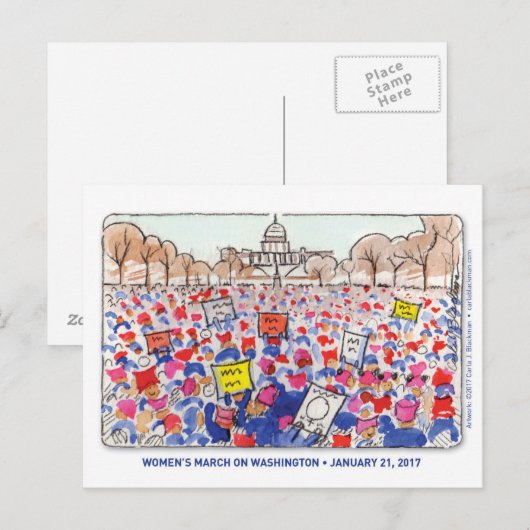 März der Frau Postkarte (Vorne/Hinten)