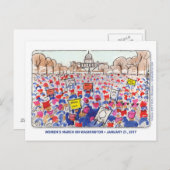 März der Frau Postkarte (Vorne/Hinten)