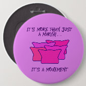März der Frauen, rosa Hut, Bewegung Button (Vorne & Hinten)