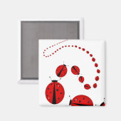 März der Lady Bugs Magnet (Vorderseite/Rückseite)