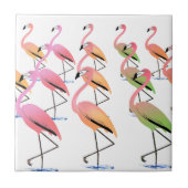 März der tropischen Flamingos Fliese (Vorderseite)