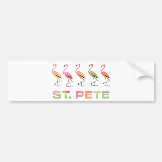 März der tropischen Flamingos - St. Peter Autoaufkleber (Vorne)