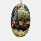 MÄRZ der US-Flaggenparade Ziviler Krieg Keramikornament (Rechts)