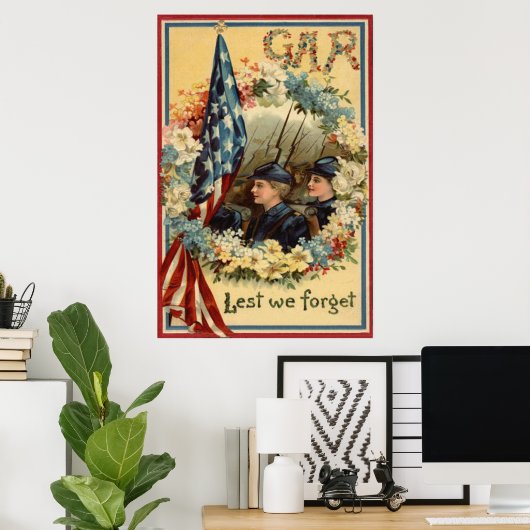 MÄRZ der US-Flaggenparade Ziviler Krieg Poster (Heimbüro)