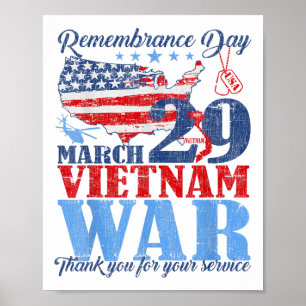 März des Gedenktages 29 Veteran des Vietnamkriegs Poster