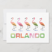 März des tropischen Flamingos ORLANDO Einladung (Vorderseite)