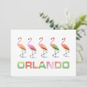 März des tropischen Flamingos ORLANDO Einladung (Stehend Vorderseite)