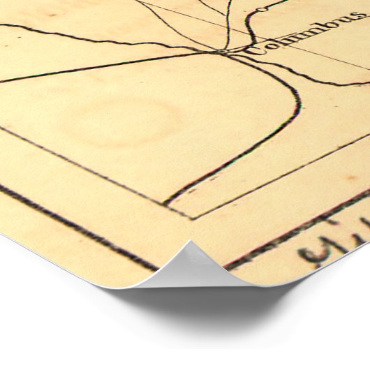 März des zivilen Kriegs Sherman's Atlanta zu Golds Poster (Ecke)