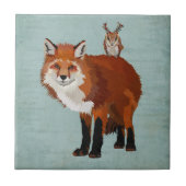 MÄRZ-FUCHS u. BLUMENgeweih-EULE Fliese (Vorderseite)