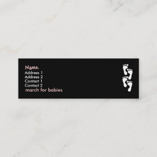 März für Babys Visitenkarterosa/-mädchen Mini Visitenkarte