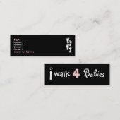 März für Babys Visitenkarterosa/-mädchen Mini Visitenkarte (Vorne/Hinten)