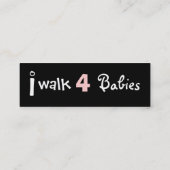 März für Babys Visitenkarterosa/-mädchen Mini Visitenkarte (Rückseite)