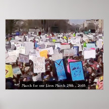 März für unser Lives Gun Kontrolle Kundgebung Post