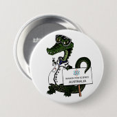 März für Wissenschaft Australien - Krokodil - Button (Vorne & Hinten)