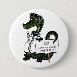 März für Wissenschaft Australien - Krokodil - Button